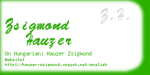zsigmond hauzer business card